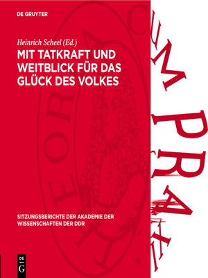 cover image of Mit Tatkraft und Weitblick für das Glück des Volkes